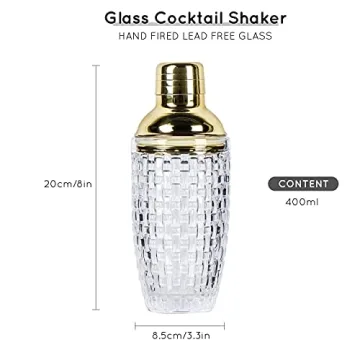 Luxury Glass Cocktail Shaker Kit for Elegant Home Mixology