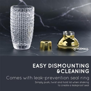 Luxury Glass Cocktail Shaker Kit for Elegant Home Mixology
