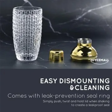 Luxury Glass Cocktail Shaker Kit for Elegant Home Mixology