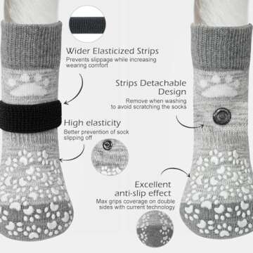 EXPAWLORER Anti Slip Dog Socks - Prevent Licking & Protect Paws for Active Dogs
