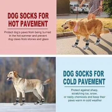 EXPAWLORER Anti Slip Dog Socks for Licking Prevention and Protection