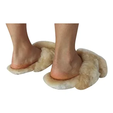 RAYMIS Women's Stylish Baby Alpaca Fur Slippers