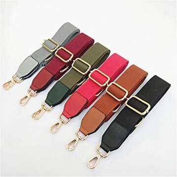 Beacone Wide Purse Strap Adjustable Canvas Replacement Crossbody Handbag Shoulder Bag Strap