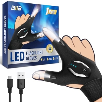 BIIB Valentines Day Gifts for Him, Rechargeable Flashlight Gloves Gifts for Men, Mens Valentines Gif...
