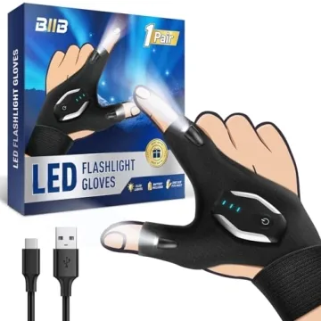 BIIB Valentines Day Gifts for Him, Rechargeable Flashlight Gloves Gifts for Men, Mens Valentines Gif...