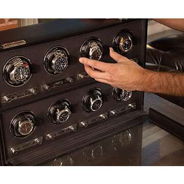 WOLF Viceroy Eight Piece Watch Winder with Precise Control