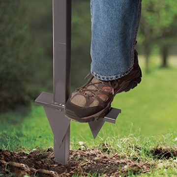 Aqua Joe Steel Garden Hose Stand with Solid Brass Faucet