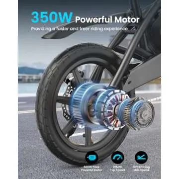 ANCHEER Foldable Electric Bike, 20MPH Speed, Eco-Friendly