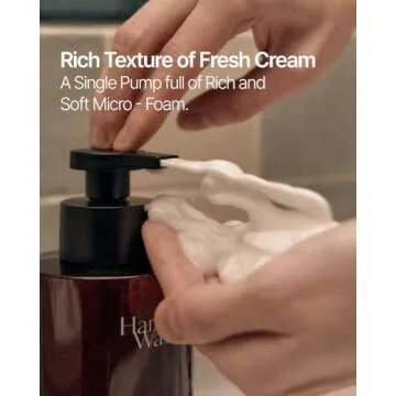 hetras. Perfume Bubble Hand Wash 17.4 fl oz, Pack of 2 | Foaming Hand Soap (Hotel Wood)