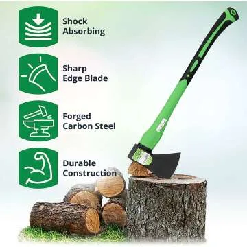 WilFiks 26" Camping Axe for Wood Splitting and Kindling
