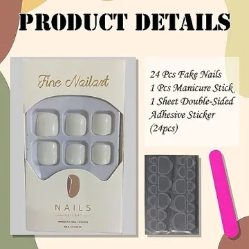 RODAKY Press On Toe Nails - Glossy Solid Color Design