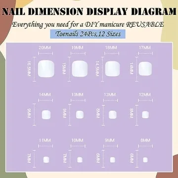 RODAKY Press On Toe Nails - Glossy Solid Color Design