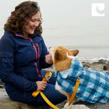 RC Pets Packable Rain Poncho, Dog Coat, Large, Raindrops