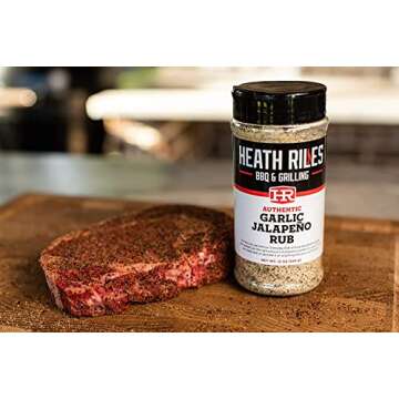 Heath Riles BBQ Garlic Bundle - Garlic Jalapeno & Garlic Buttler Rubs, Champion Pitmaster Recipe, Sh...