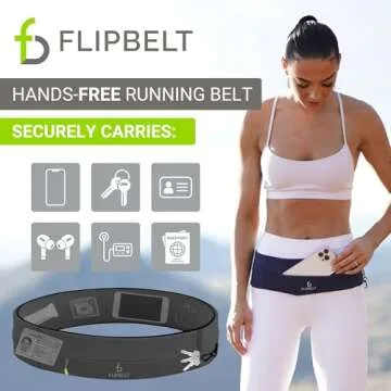FlipBelt Zipper Running Belt - Lightweight Waist Pack for Active Lifestyles
