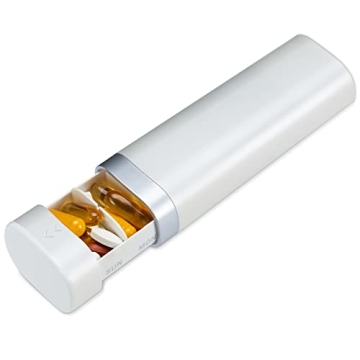 Trendy Purple Pill Organizer - Stylish Medication Holder