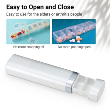 Trendy Purple Pill Organizer - Stylish Medication Holder