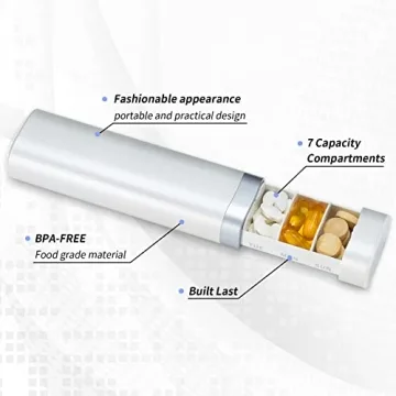 Trendy Purple Pill Organizer - Stylish Medication Holder