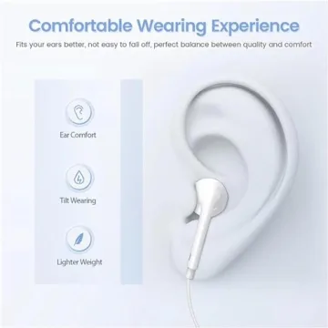Wired Headphones for iPhone - Noise Reduction & Mic