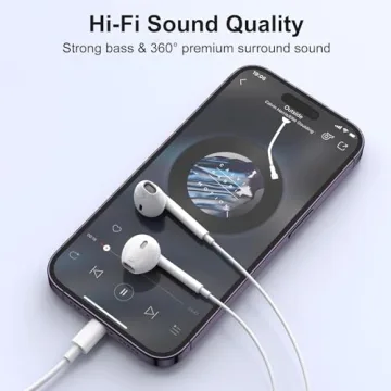 Wired Headphones for iPhone - Noise Reduction & Mic