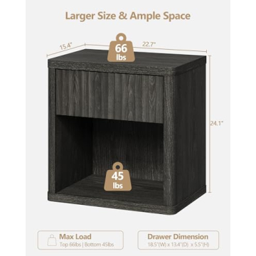 Large Modern Wood Nightstands - SICOTAS Night Stand Set