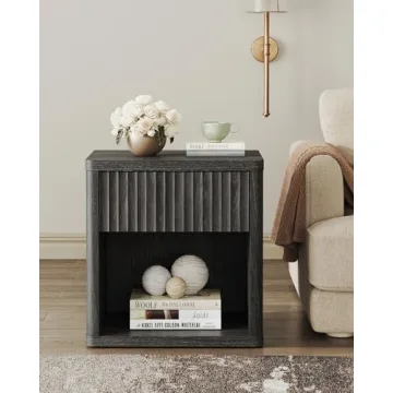 Large Modern Wood Nightstands - SICOTAS Night Stand Set