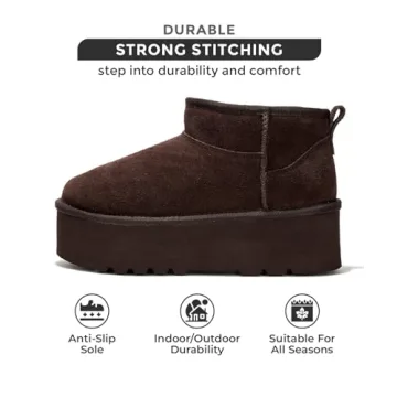 Project Cloud Genuine Suede Ankle Boots for Women