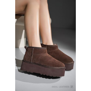 Project Cloud Genuine Suede Ankle Boots for Women