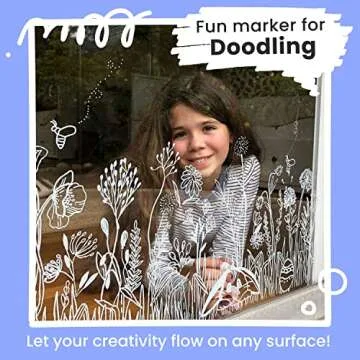 Chalkola White Chalk Markers Fine Tip (6 Pack, 1mm Extra Fine Point) - Dry Erase Liquid Chalk Pens for Chalkboard, Blackboard, Car Window, Bistro, Glass, Board, Calendar - White Chalkboard Markers