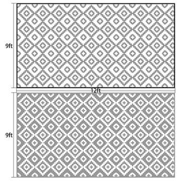 RVGUARD Outdoor Rugs - Versatile 9' x 12' Waterproof Mat for All Uses