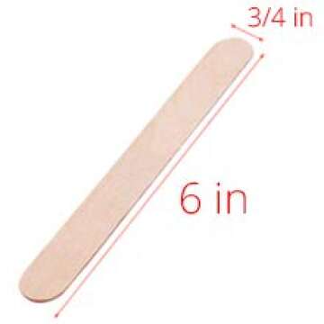 PandaSpa 100 Pieces Jumbo Craft Sticks, Premium Natural Wood for Building, Mixing, and Creating Craft Projects, Size 6 x 3/4
