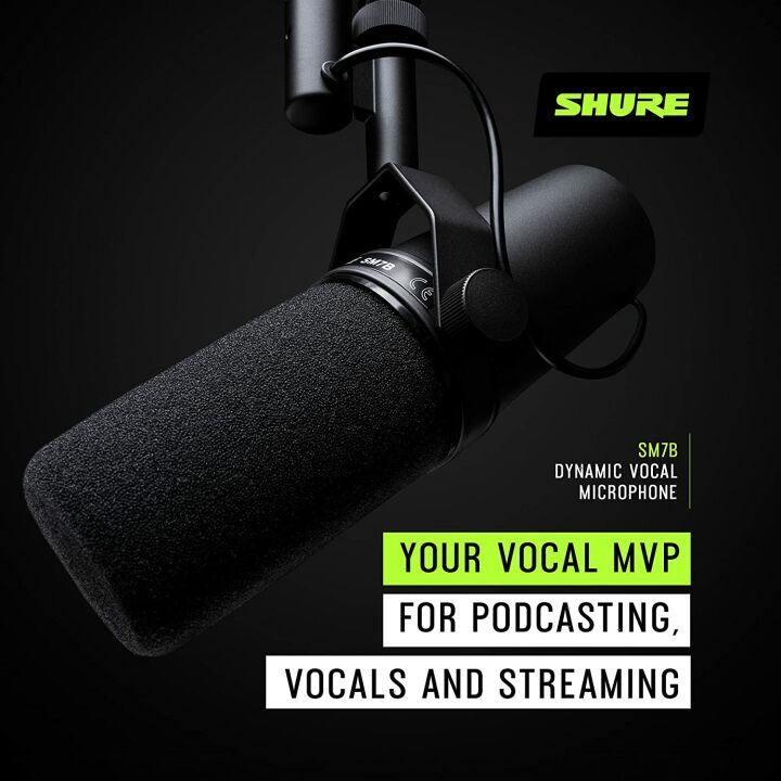 Shure SM7B Microphone for Broadcast & Music