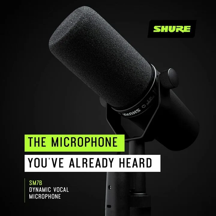 Shure SM7B Microphone for Broadcast & Music
