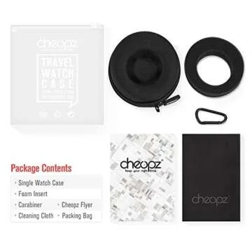 Cheopz Travel Watch Case for Wristwatches up to 50mm