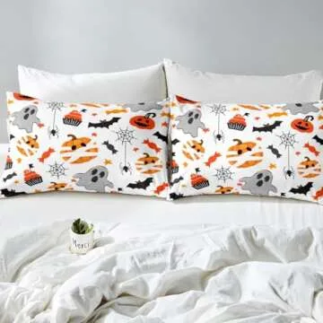 Halloween Gothic Bedding Set Pumpkin Lantern Twin Size