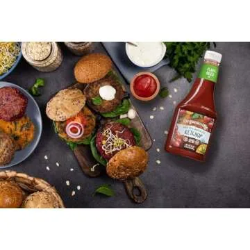 Organicville Organic Ketchup - Tomato Ketchup, Gluten Free, Non-GMO, Vegan, USDA Organic, Made with Agave Nectar, Plant-Based Ketchup, Squeeze Bottle - 24 Oz, 4-Pack