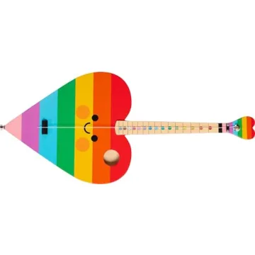TinkerTar Rainbow Heart - Perfect Kids 1-String Guitar