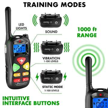 Dog Training Collar with Remote - Rechargeable & Waterproof