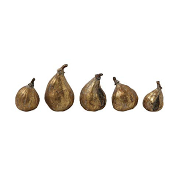 Creative Co-Op Gold Resin Figs Set of 5 Elegant Decor