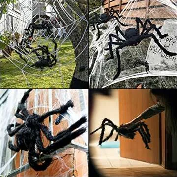 Giant Halloween Spiders Indoor Outdoor Decorations