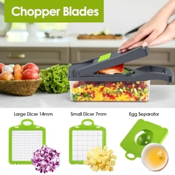 Putsea Veggie Chopper - Ultimate 13-in-1 Food Prep Tool