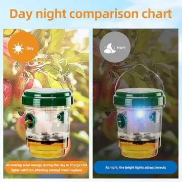 4 Pack Solar-Powered Wasp Traps for Effective Outdoor Control