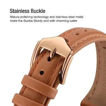 WFEAGL Compatible with Leather Apple Watch Band 41mm 40mm 38mm 42mm(series 10) Women, Top Grain Leather Strap Slim & Thin Replacement Wristband for iWatch Bands Ultra SE SE2 & Series 10 9 8 7 6 5 4 3 2 1