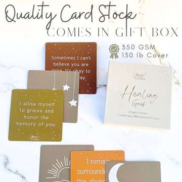 Sympathy Card for Loss of Dogs, 51 Pet Sympathy Cards for Dogs, Sympathy Gift, Calming Grief and Bereavement Healing Cards - GNight Fetcher