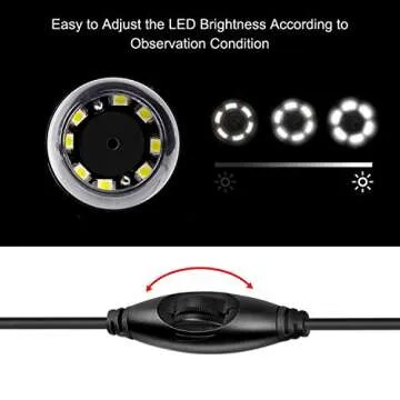 USB Microscope 1000x Magnification with 8 LEDs for All Devices