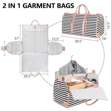 Ytonet Large Waterproof Carry On Garment Bag for Women