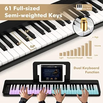 Costzon 61-Key Folding Piano Portable Electric Keyboard