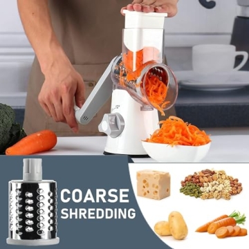 Versatile KEOUKE Rotary Cheese Grater for Effortless Meal Prep
