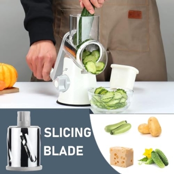 Versatile KEOUKE Rotary Cheese Grater for Effortless Meal Prep