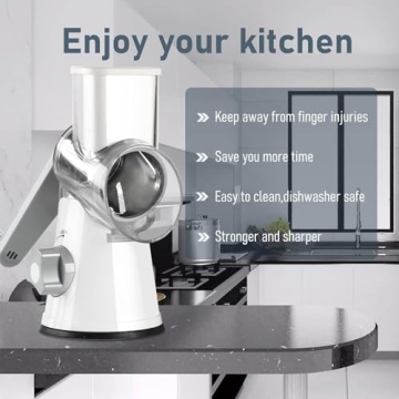 Versatile KEOUKE Rotary Cheese Grater for Effortless Meal Prep